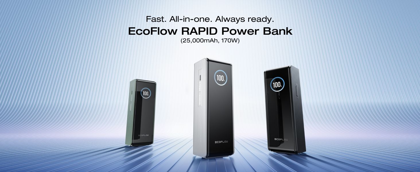 Amazon.com: EF ECOFLOW Rapid Power Bank 25,000mAh, 170W